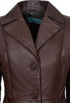 Women's Smart Range Leather Jacket — Brown
