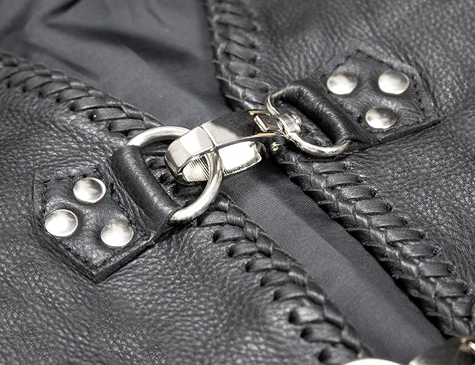 Men's Black Leather Vest