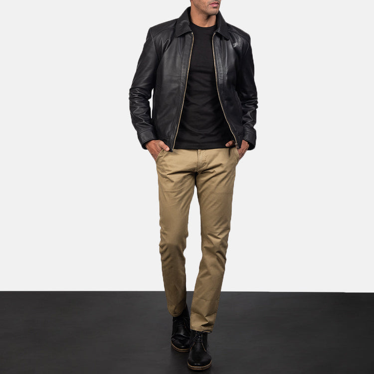 Men's Inferno Black Classic Leather Jacket
