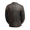 Men's Brown Distressed Vintage Café Racer Jacket