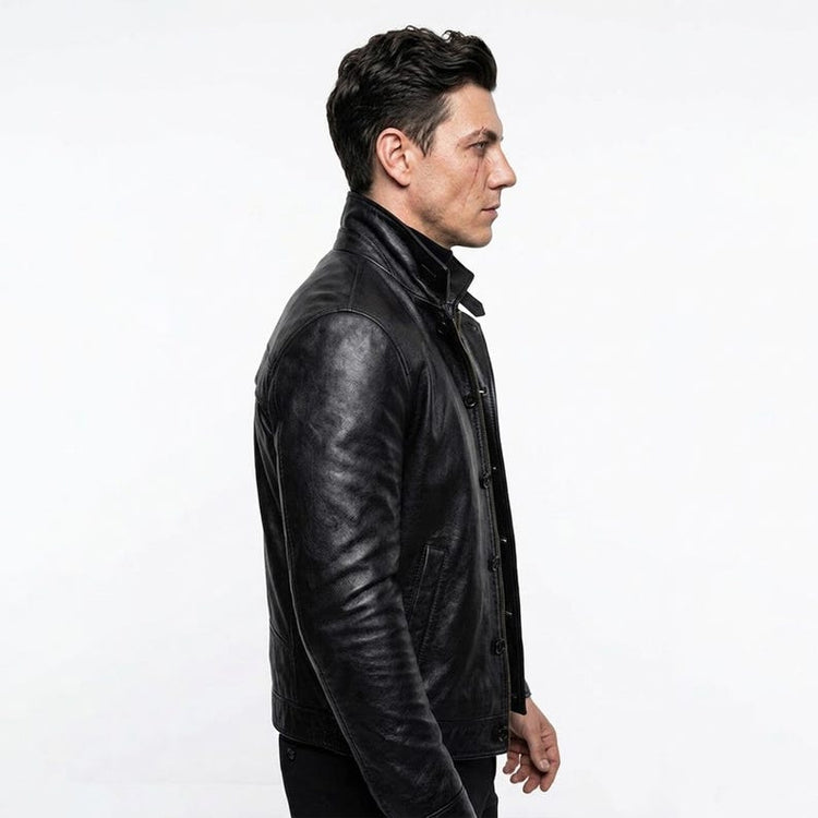 Women´s Brown Waxed Leather Jacket
