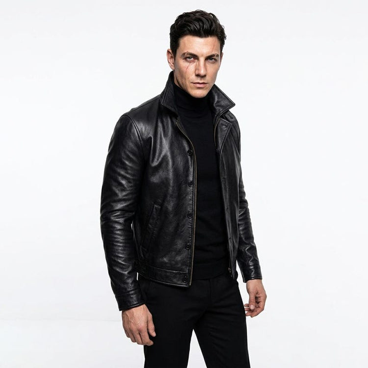 Women´s Brown Waxed Leather Jacket