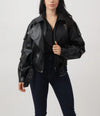 Women's Black Oversized Biker Jacket