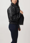 Women's Black Oversized Biker Jacket
