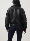 Women's Black Oversized Biker Jacket