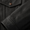 Men's Black Western Trucker Leather Jacket