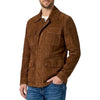 Men's Brown Suede Safari Field Jacket