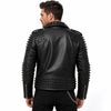 Men's Black Spike Studded Punk Biker Jacket