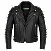 Men's Black Spike Studded Punk Biker Jacket