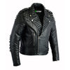 Men's Black Spike Studded Punk Biker Jacket