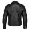 Men's Black Spike Studded Punk Biker Jacket