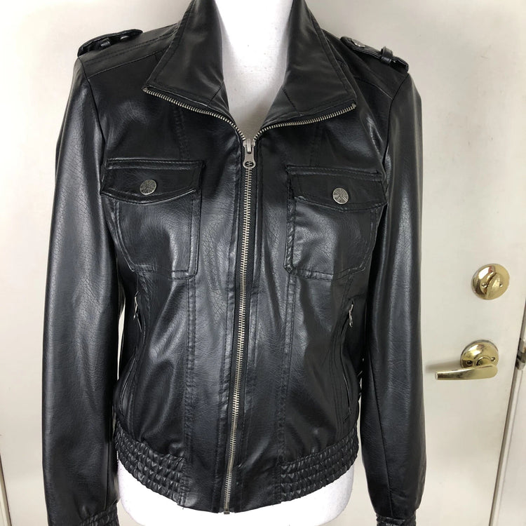 Men's Black Bomber Leather Jacket