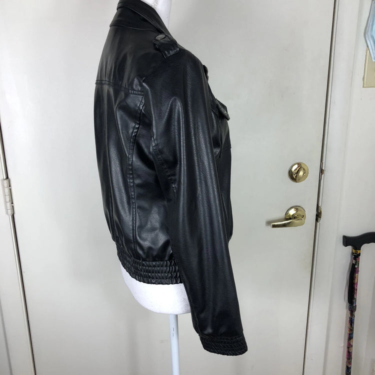 Men's Black Bomber Leather Jacket