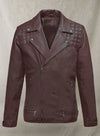 Men's Dark Maroon Biker Leather Jacket