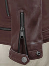 Men's Dark Maroon Biker Leather Jacket