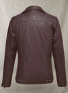 Men's Dark Maroon Biker Leather Jacket
