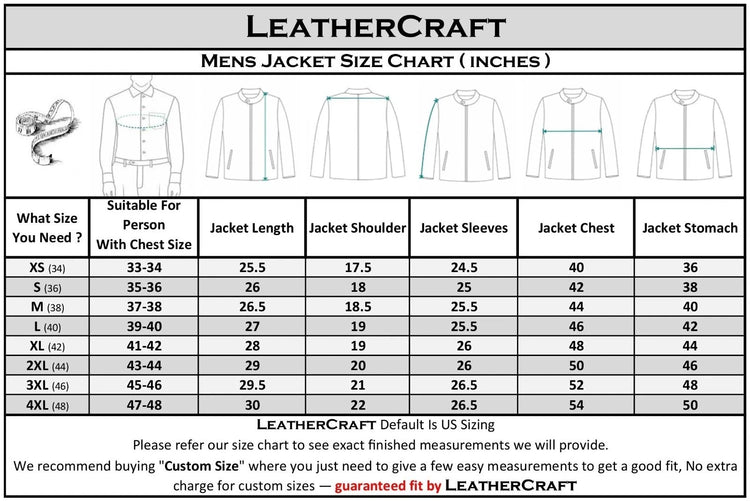 Men's Black M65-Style Field Leather Jacket