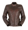 Women's Brown Distressed Riding Jacket