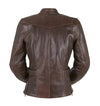 Women's Brown Distressed Riding Jacket
