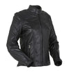 Women's Black Stand-Collar Riding Jacket