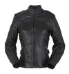 Women's Black Stand-Collar Riding Jacket