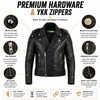Men's Black Spike Studded Punk Biker Jacket